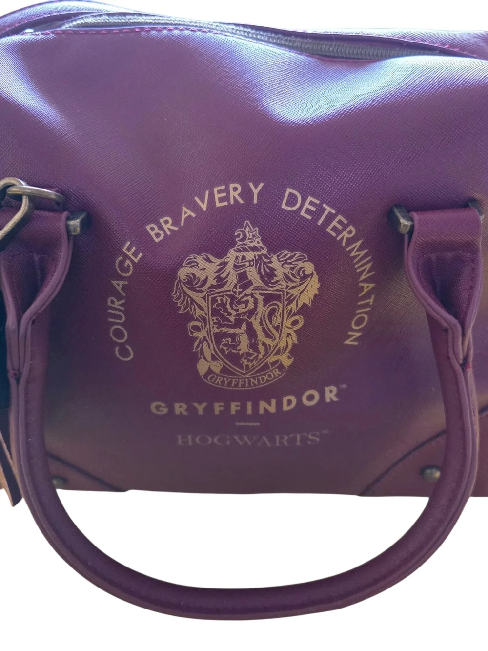 Harry Potter Gryffindor Satchel Crossbody Bag Burgundy Hogwarts Faux Leather